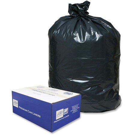 WEBSTER 60 gal Trash Can Liners, XL, Black, 100 PK WBI385822G